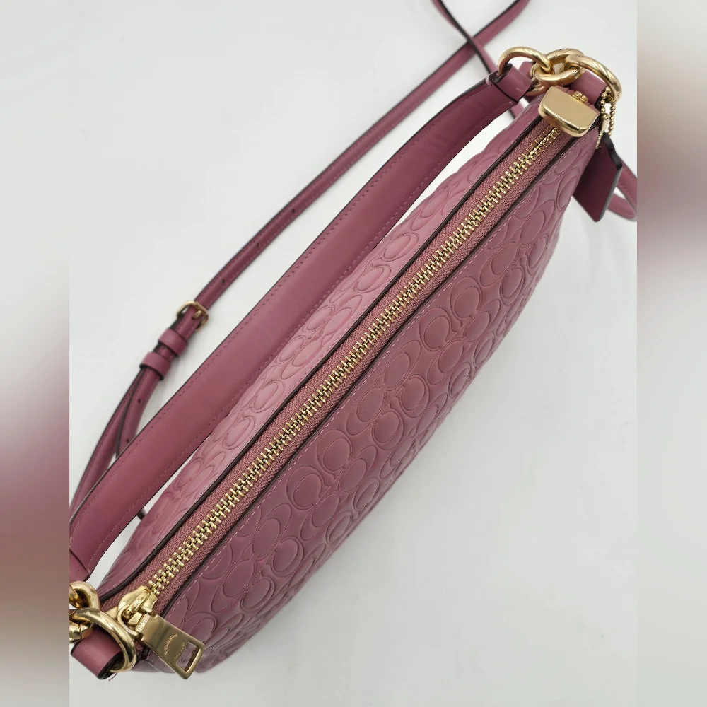 Coach Teri Hobo In Signature Embossed Leather, EUC - Picture 7 of 15